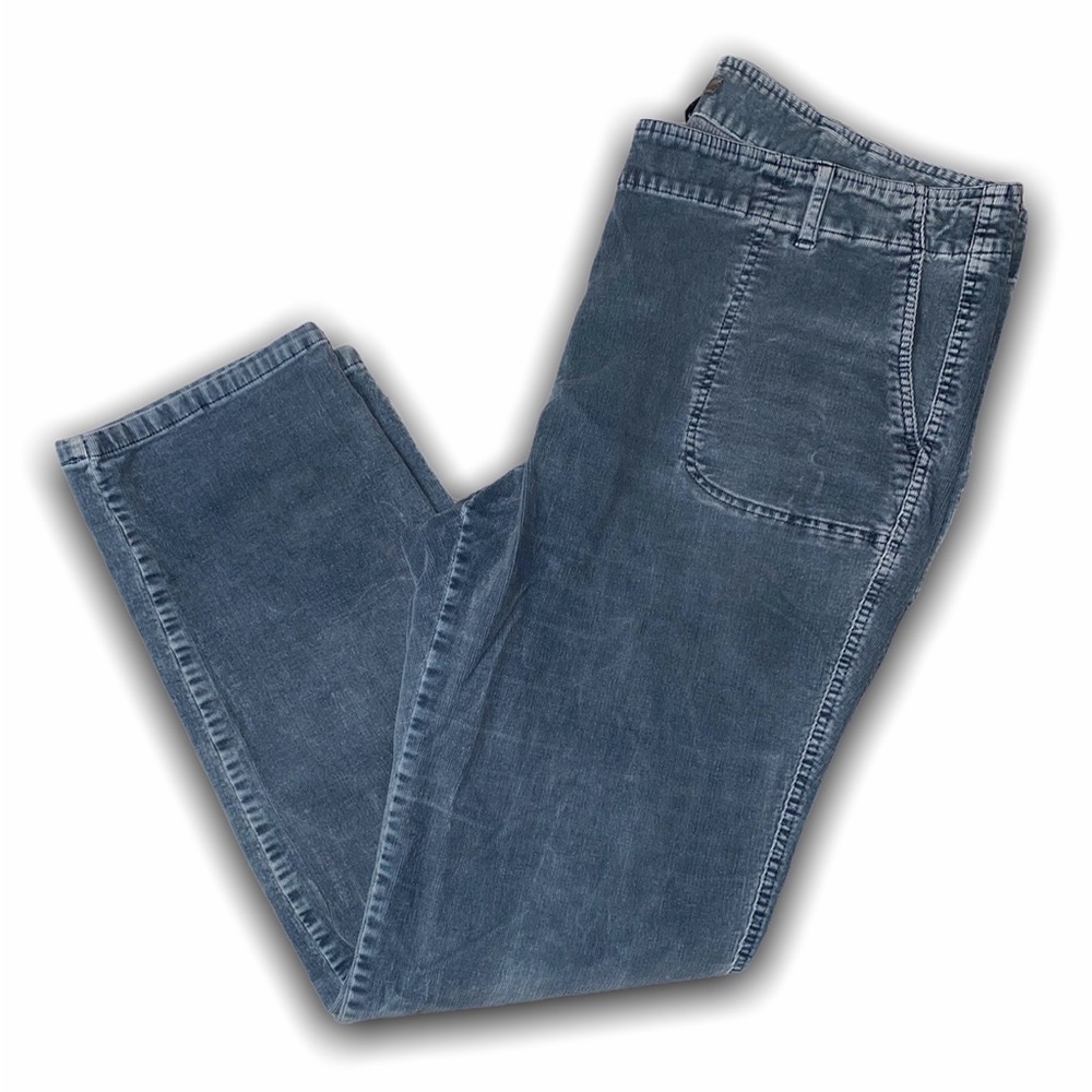 J. Jill Washed Indigo Blue Jean Corduroy Straight-Leg Pants